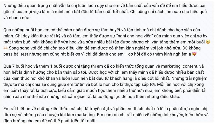 Feedback học viên Mar.